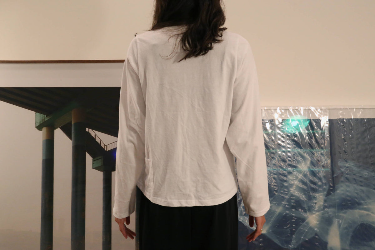 White Pocket Long Sleeve